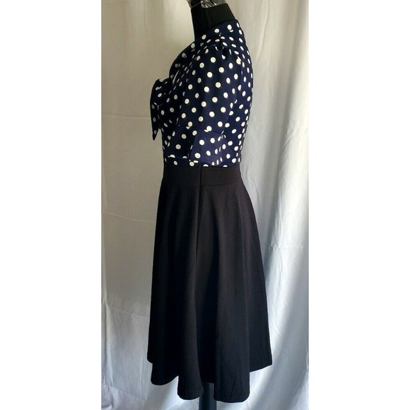 NWT RANPHEE Womens Short Sleeve Bow Tie Dress Fit and Flare Work Dress Sz Small - Picture 2 of 6